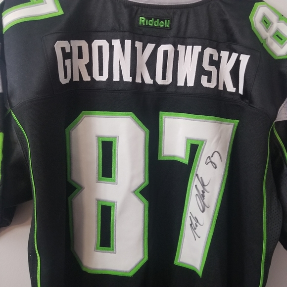 Autographed Rob Gronkowski 87 Jersey Rare Monster Energy New England Patriots XL - Picture 2 of 16